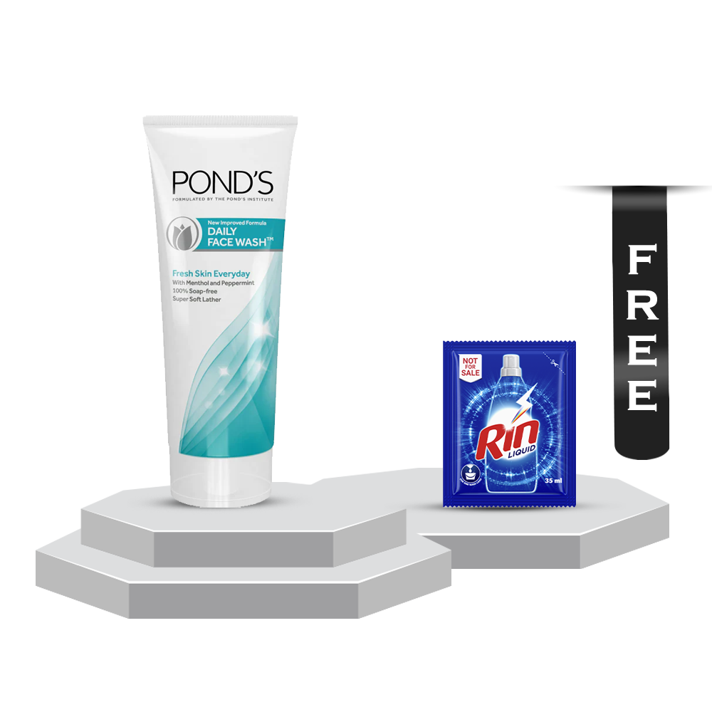 Ponds Face Wash Daily 50gm With Rin Liquid 35ml Free 69561405