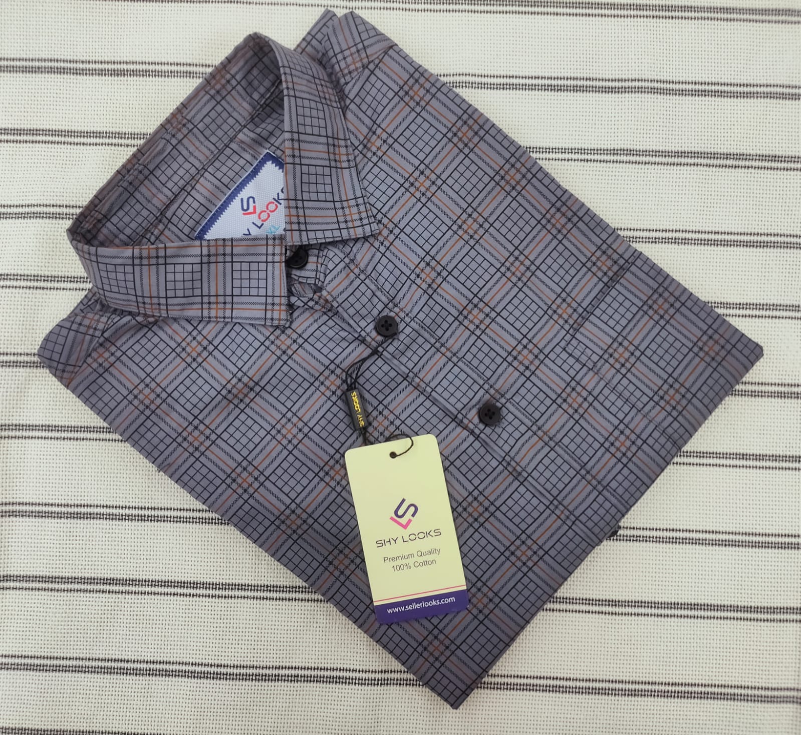 Cotton full Sleeve Check Shirt  For Men - Multicolor - OP595