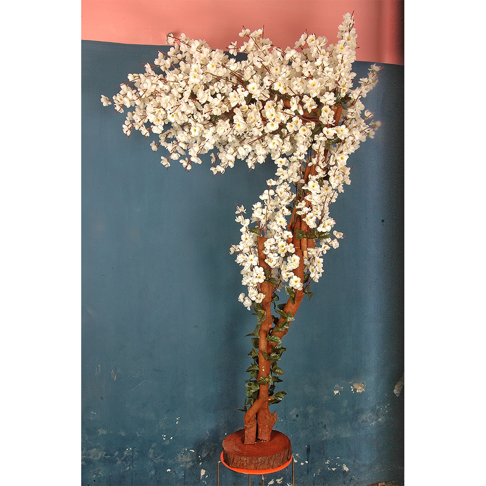Artificial Cherry Blossom Round Tree - White - CBRT-0101