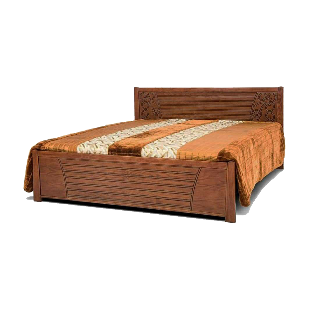 Malaysian Processed Wood Semi Double Size Bed - 4'x7' Feet