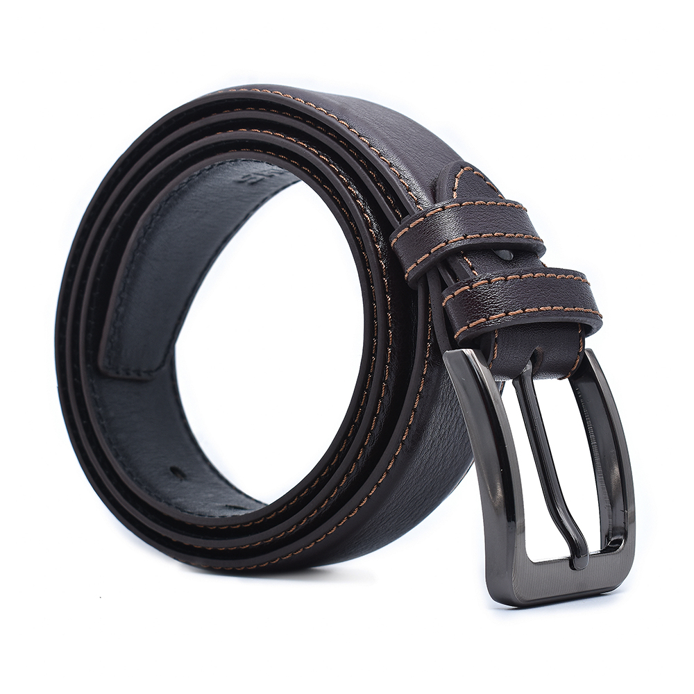 Zays Leather Belt For Men - BL11 - Dark Brown