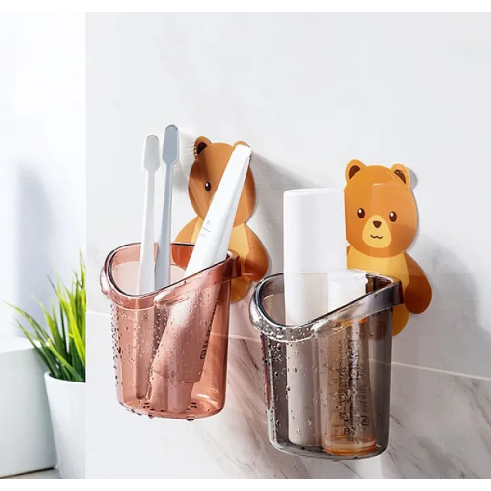 Teddy Bear Tooth Brush Holder - Transperent 