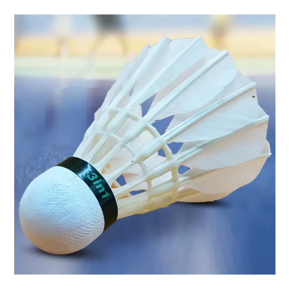 Pro Petrel Feather Shuttle Cocks For Badminton - 12Pcs - White