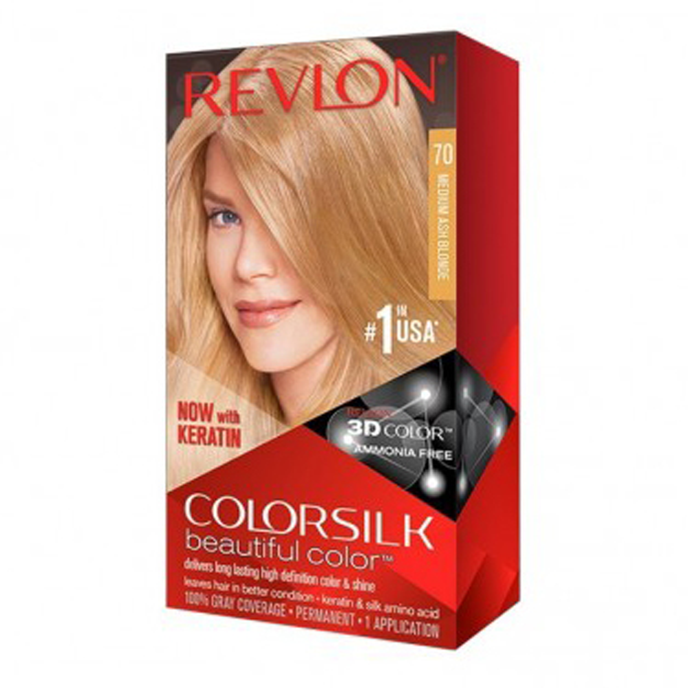 Revlon ColorSilk Hair Color 70 Medium - Ash Blonde
