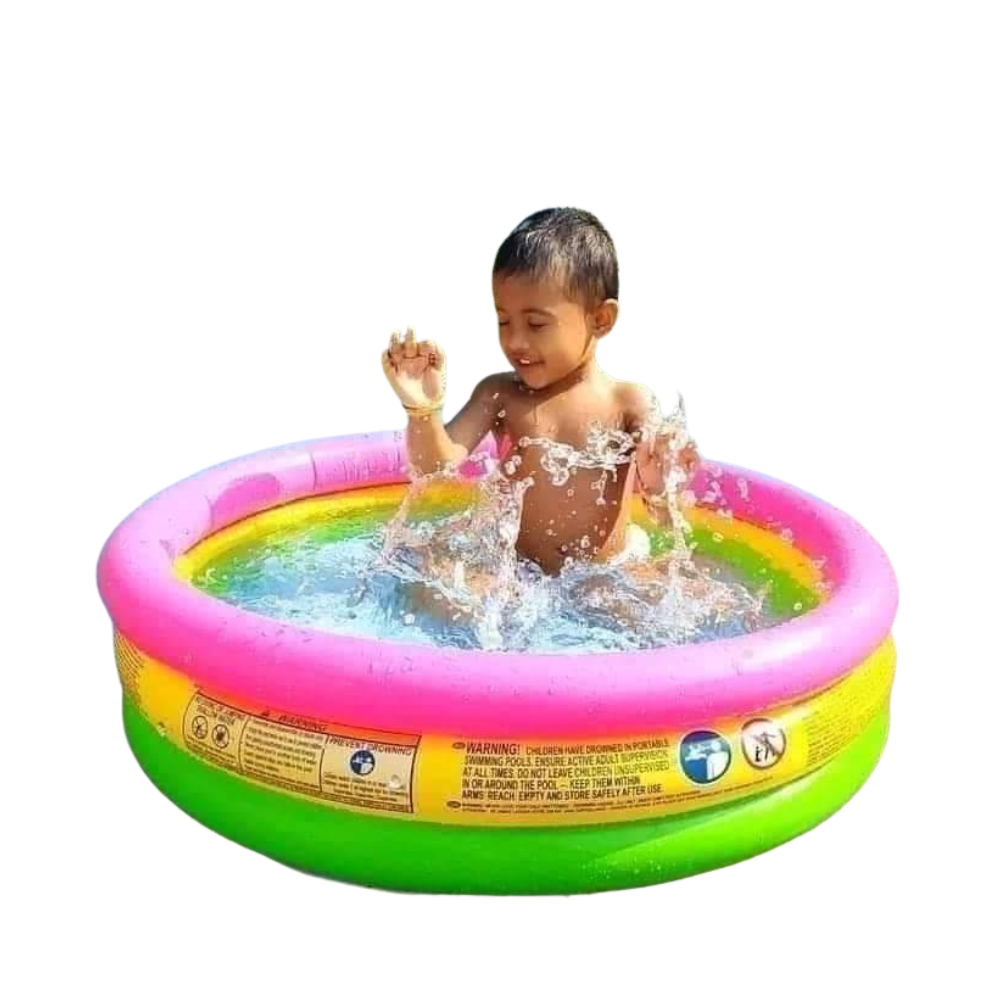 Baby Bathtub With Pumper - Multicolor - 34 Inch