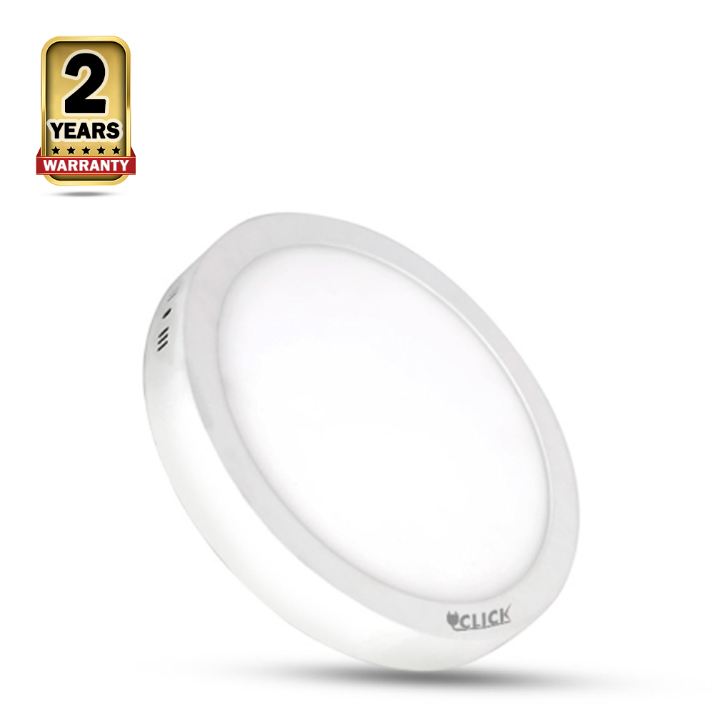 Click Round Surface Mount Panel LED - White - 12W