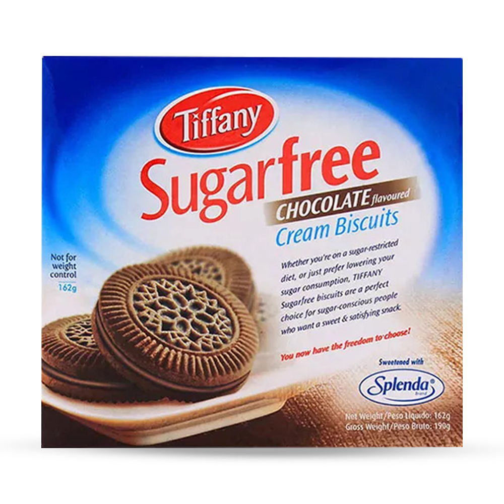 Tiffany Sugar free Chocolate Flavoured Cream Biscuits -162gm 