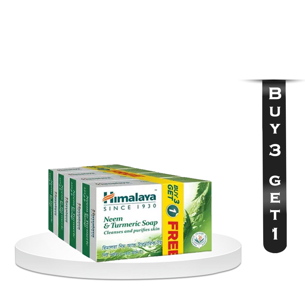 Buy 3 Himalaya Neem and Turmeric Soap - 3*125gm and Get 1 Free