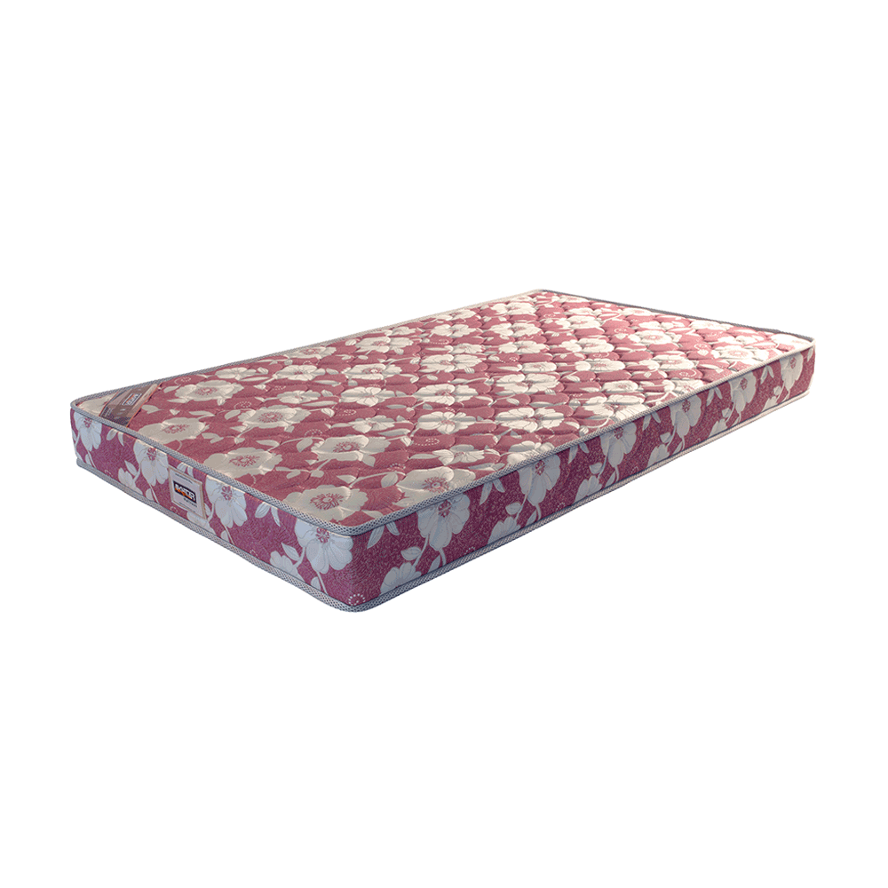 Akhtar AFL-AMT-401 Bonnel Spring Single Mattress - 8 inch - White and Maroon 