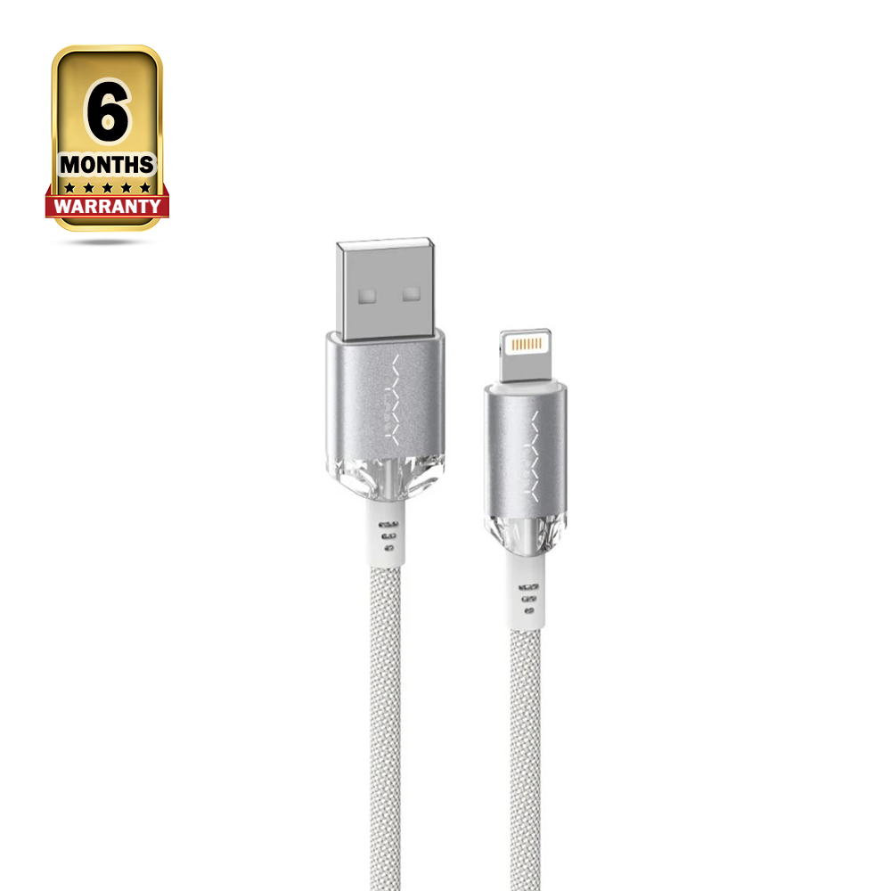 Vyvylabs VCSUL-01	Crystal Series USB to iP 2.4A Fast Charging Data Cable - 1M - White