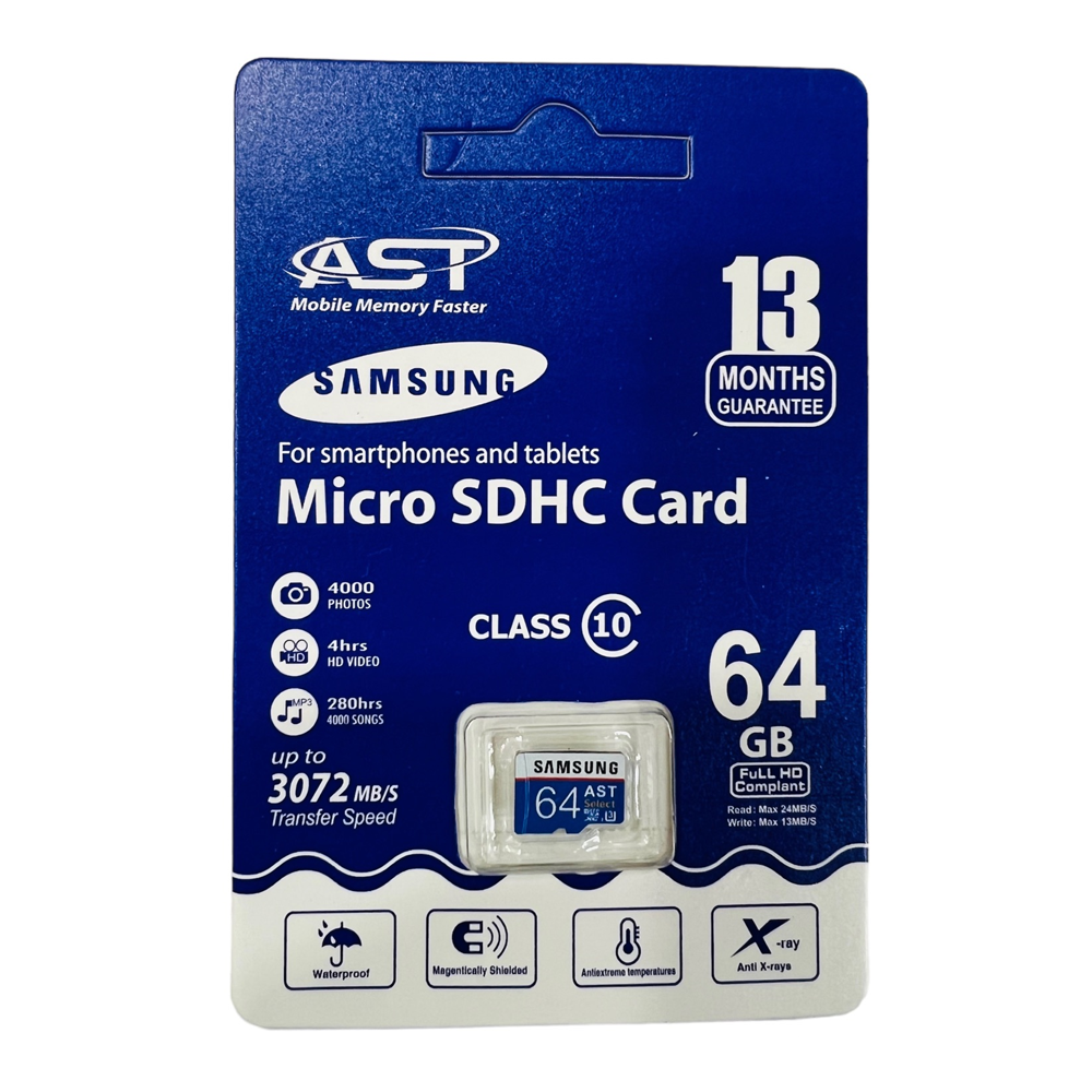 AST Class 10 Memory Card - 64GB
