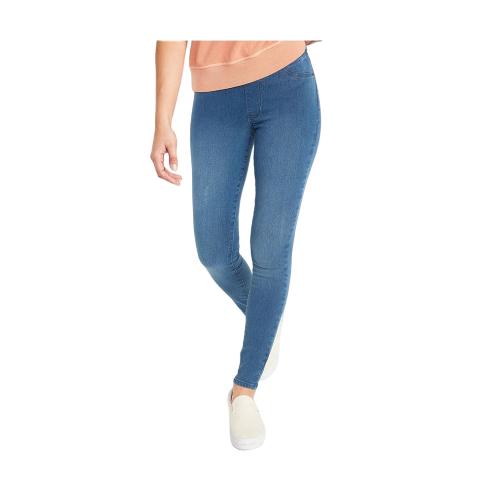 Laksba Semi Stretch Denim Jeggings Pant For Women - Blue Mix - 5329