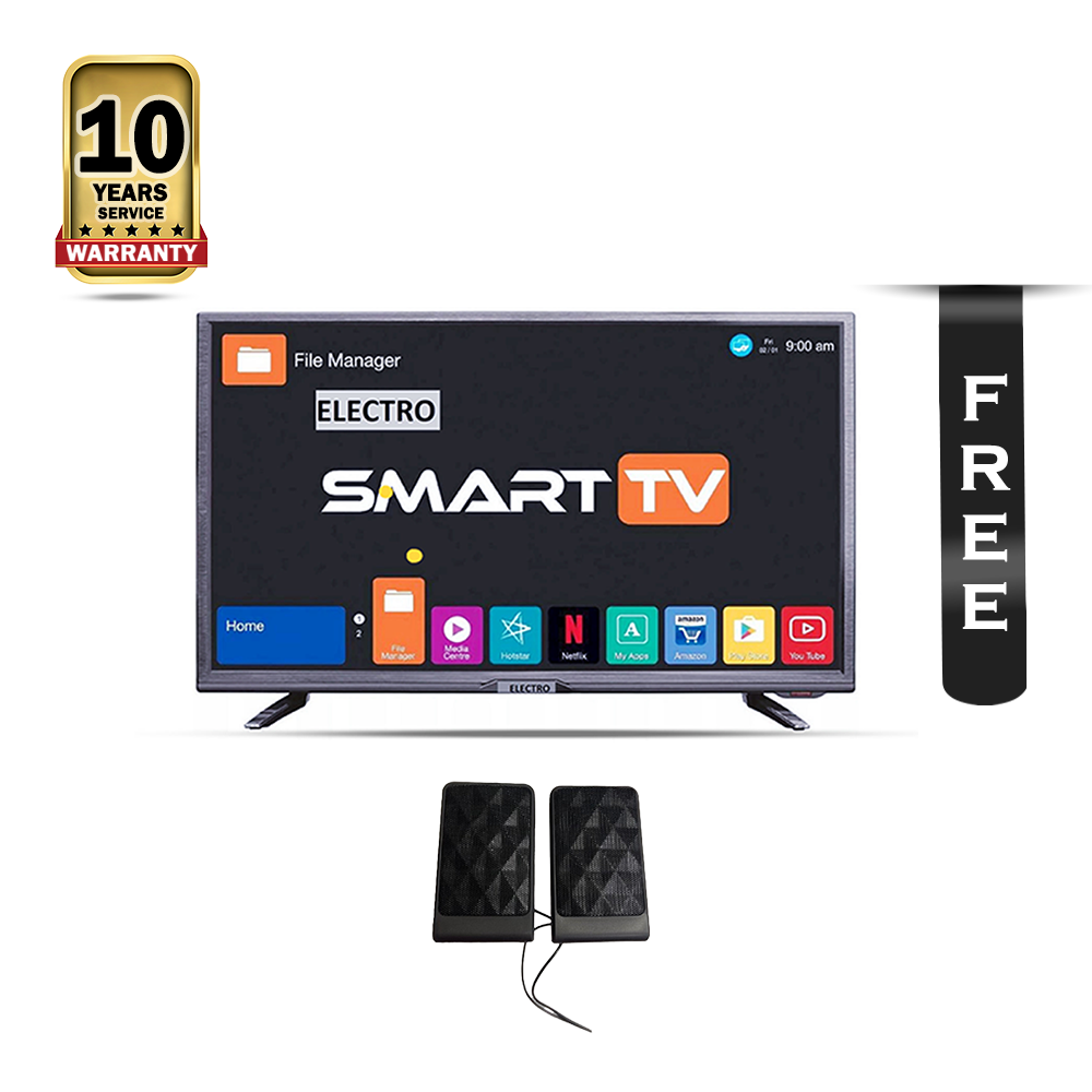 Electro 32ES2 Slim Android 4k Smart LED TV - 32 Inch - Black with Speaker Free 