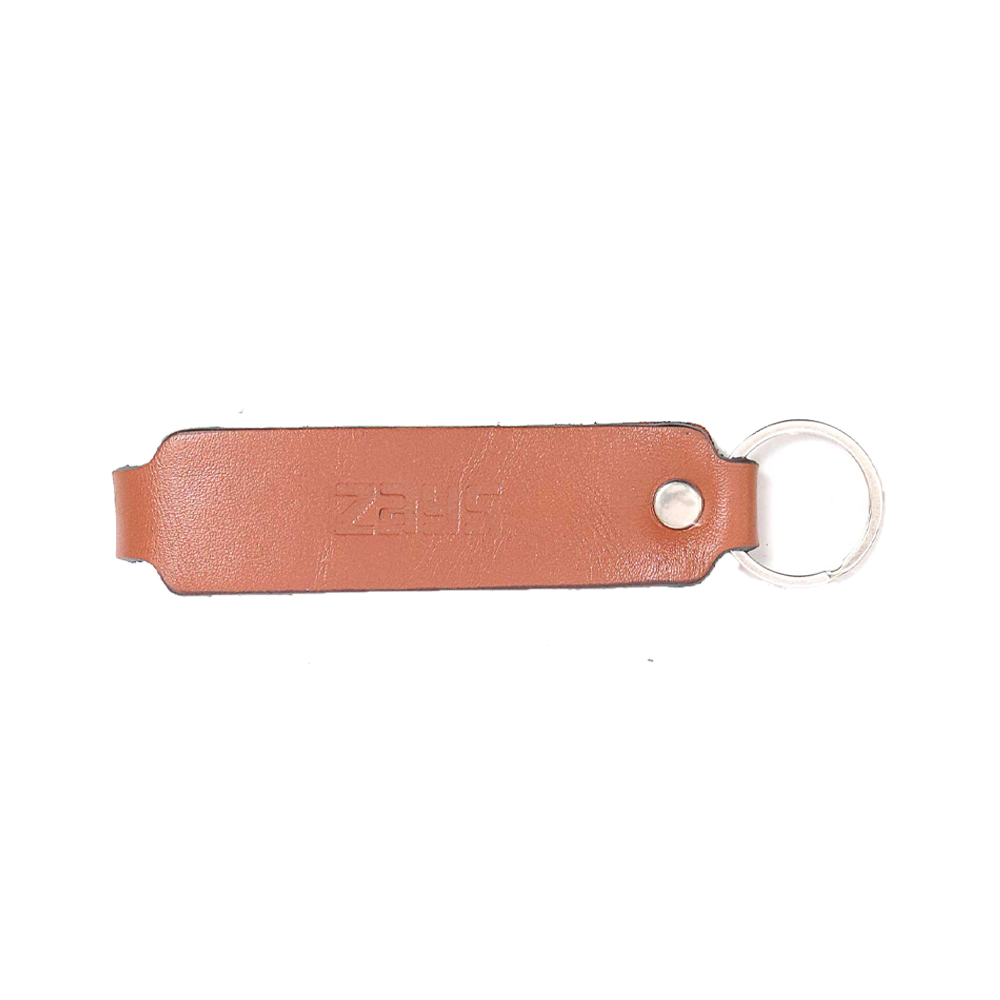 Zays Premium Leather Key Ring - Brown - ZKR07