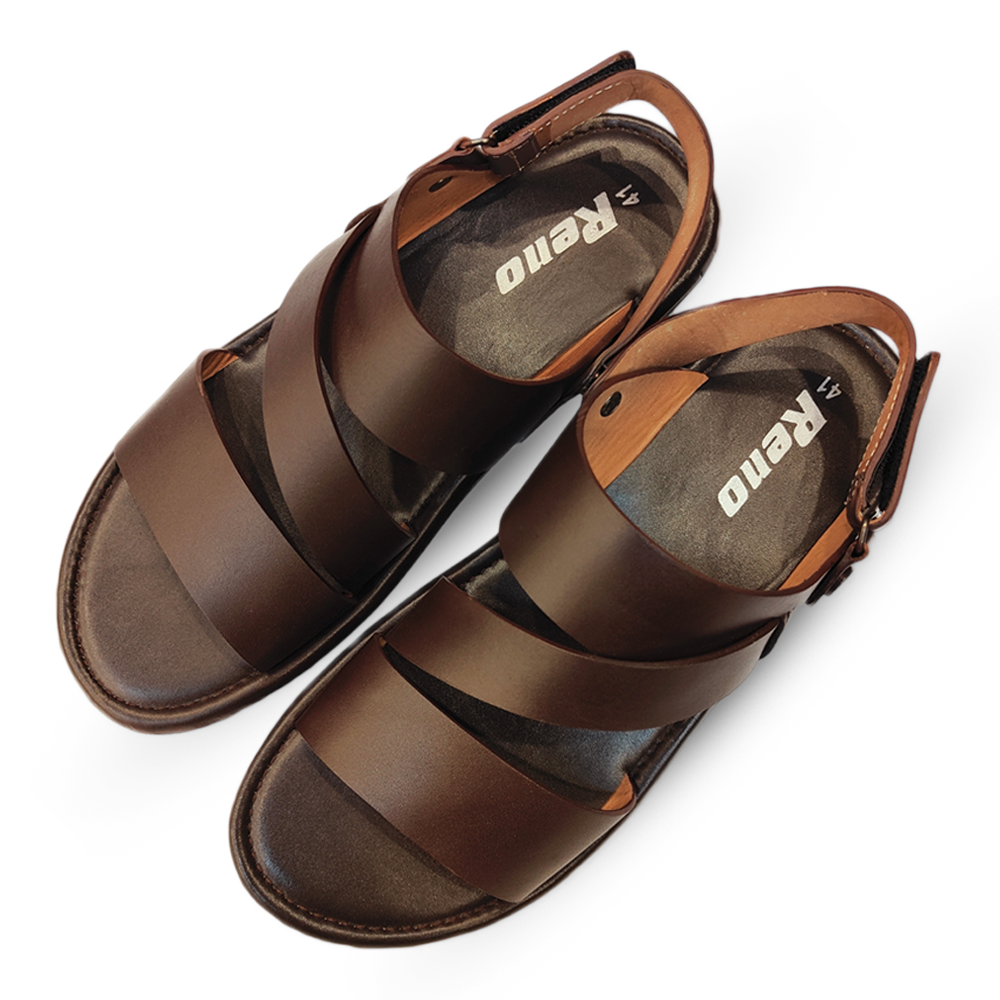 Leather Sandal for Men - Brown - RS7070