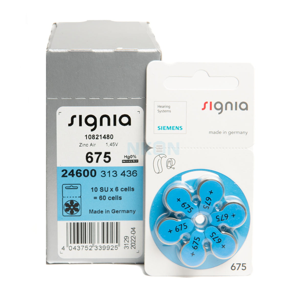 Signia P675MF PR41 Hearing Aid Battery Box