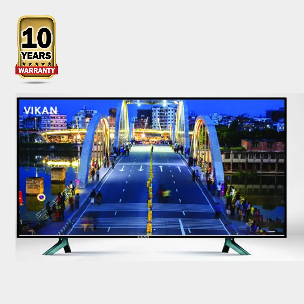 Vikan 4k Video Supported Led TV - 24 Inch - Black 
