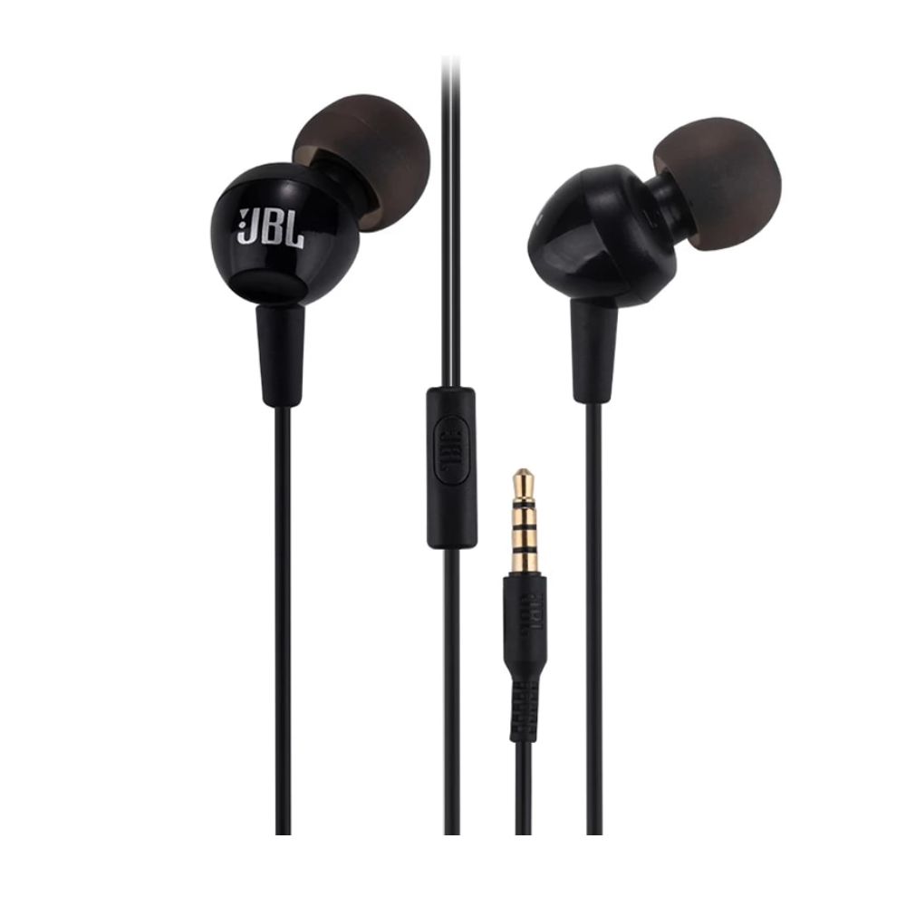 JBL C100SI Wired In Ear Headphones with Mic - Black