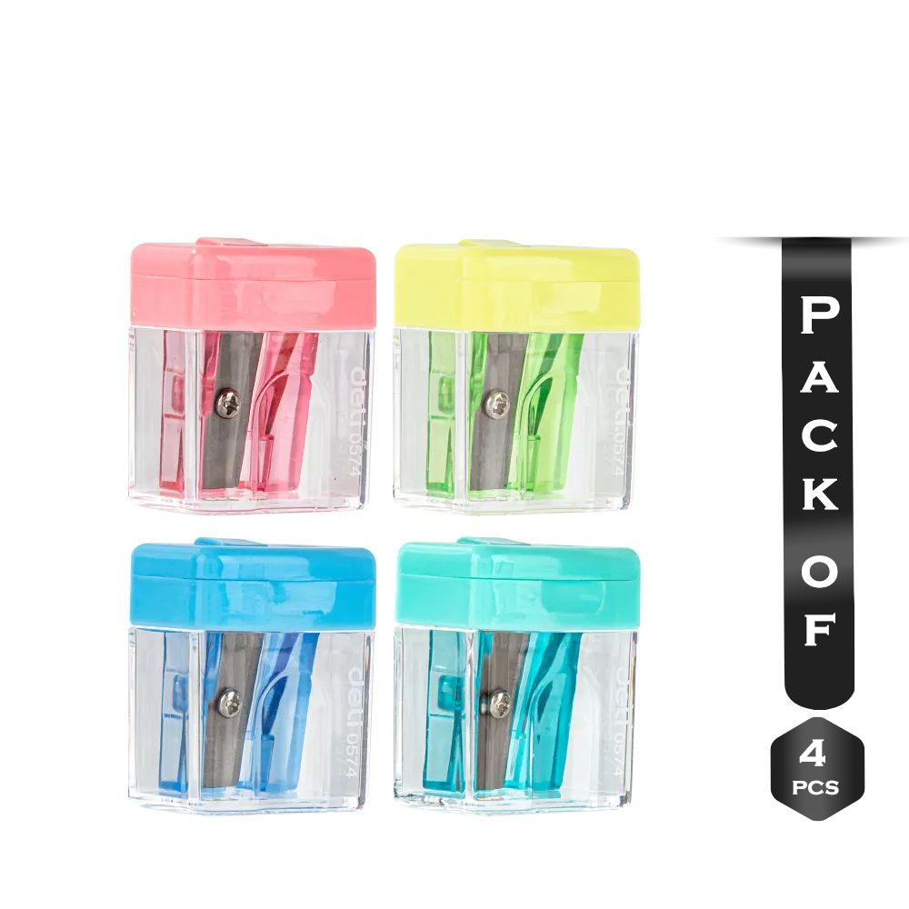 Pack of 4 Pcs Deli E0574 Pencil Sharpener