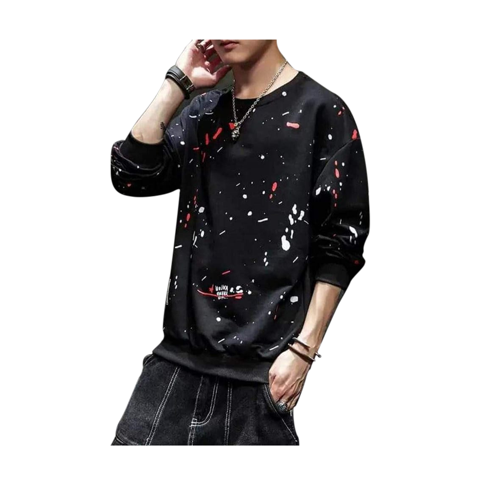 Full Sleeve Casual T Shirt For Men - TSH-30 - Black