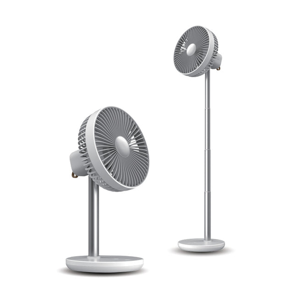 Jisulife FA13P Oscillating Extendable Desk Fan - Grey