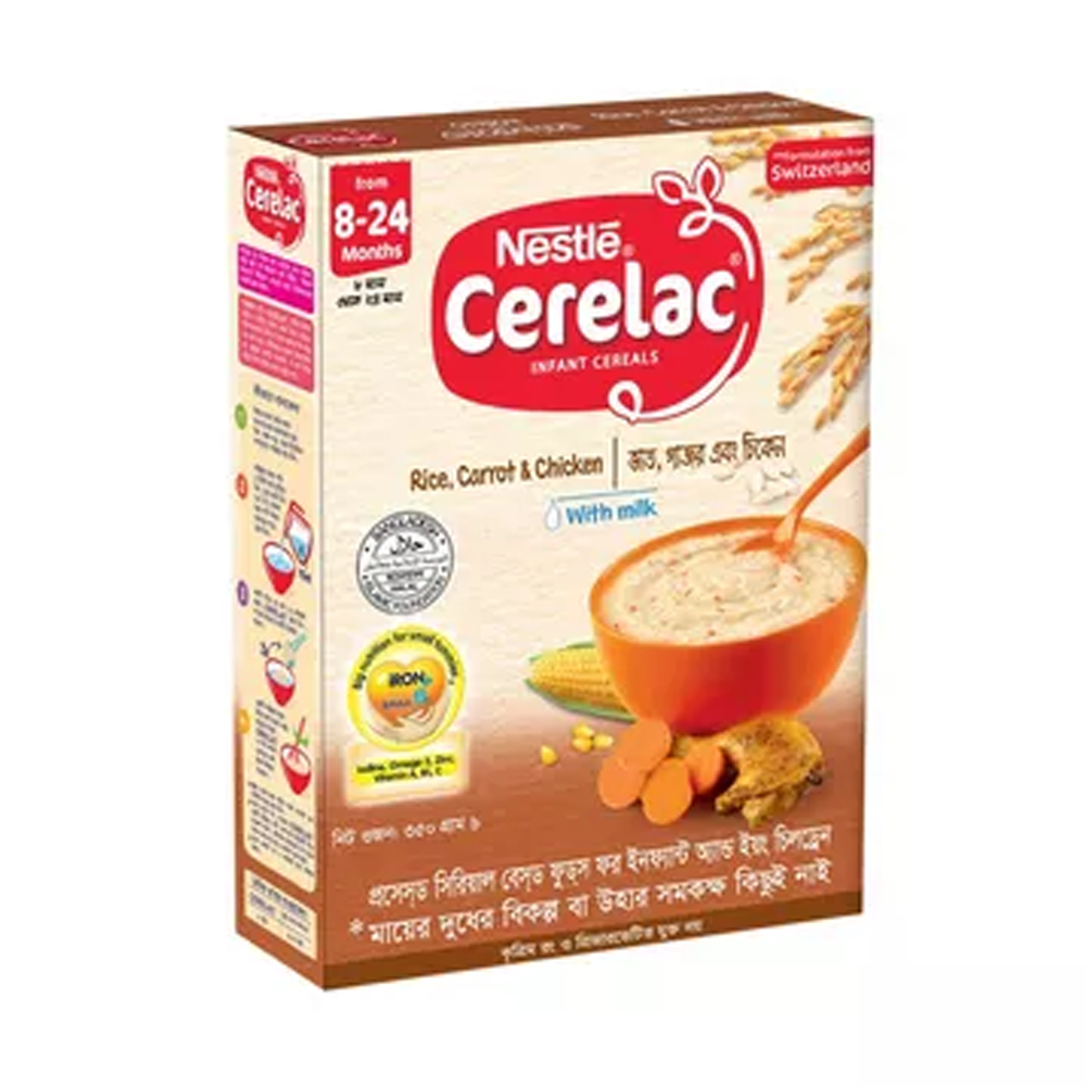 Nestle Cerelac 2 Rice Carrot With Chicken For 8 months+ Babies - 350 gm