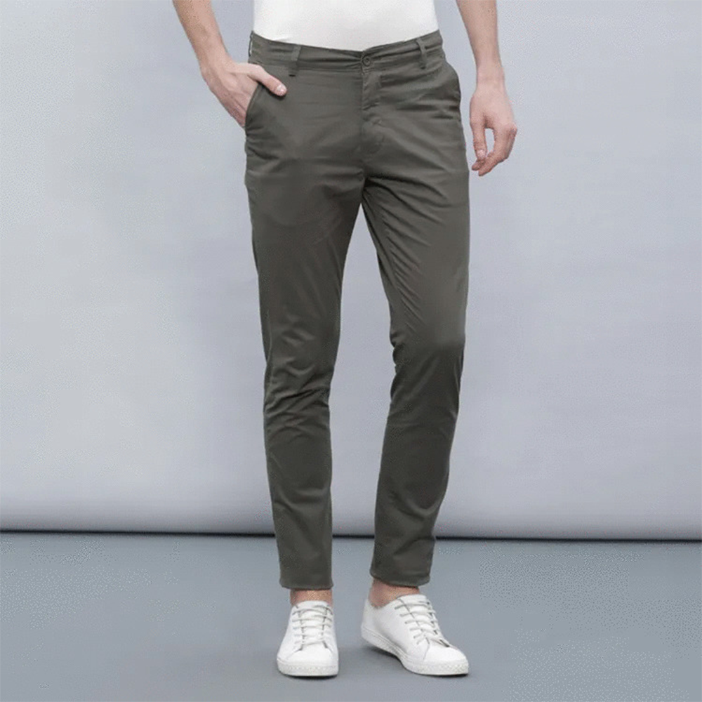 Cotton Chinos Gabardine Pant For Men - Umber - PGS024