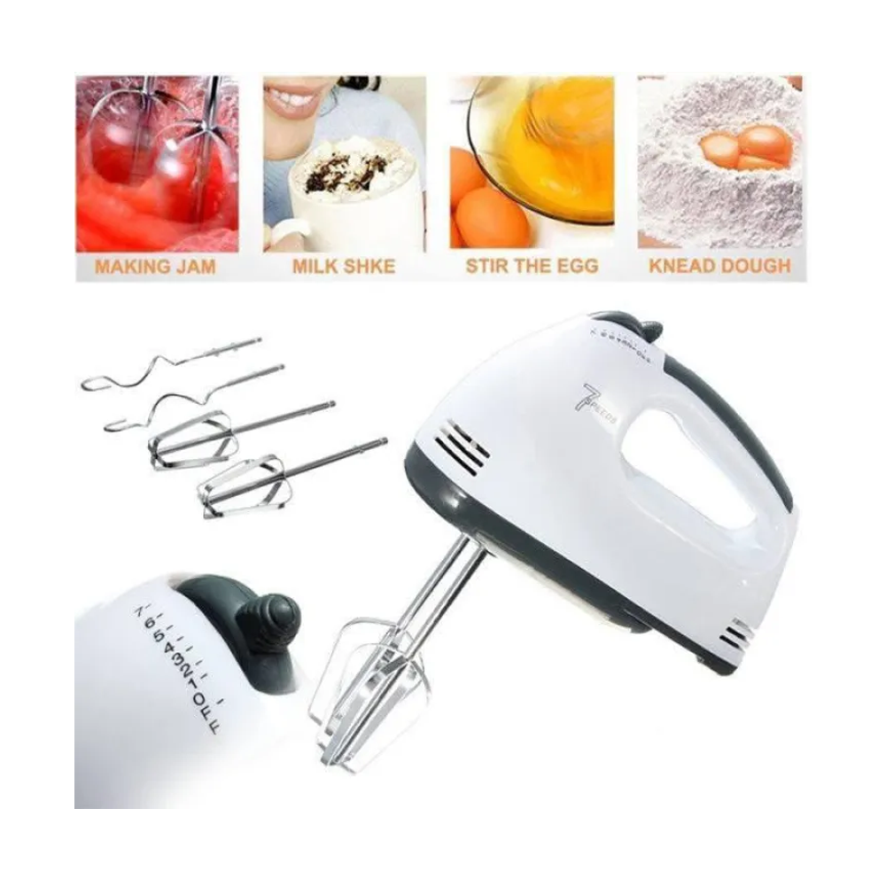 Stainless Steel Electric Hand Mixer - 180W - White