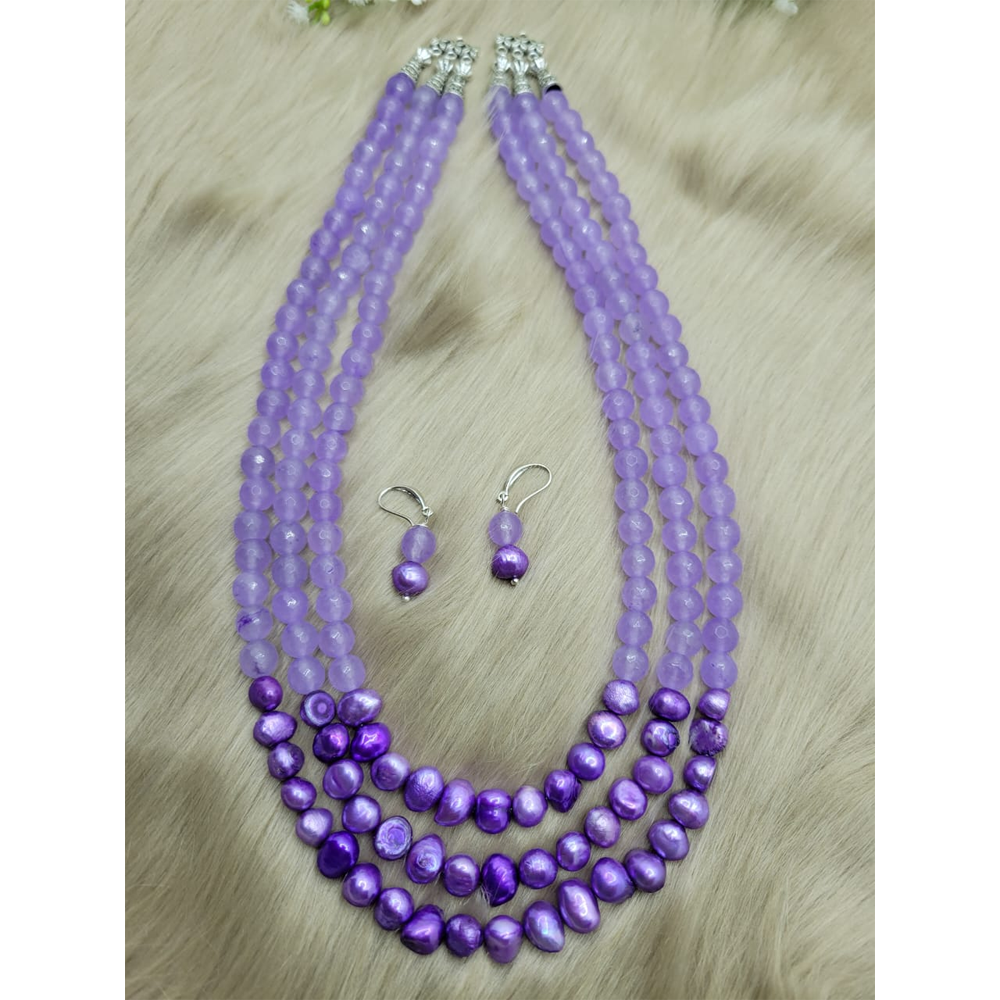 Real Pearl Jewelry with Semiprecious Gemstones - Multicolor