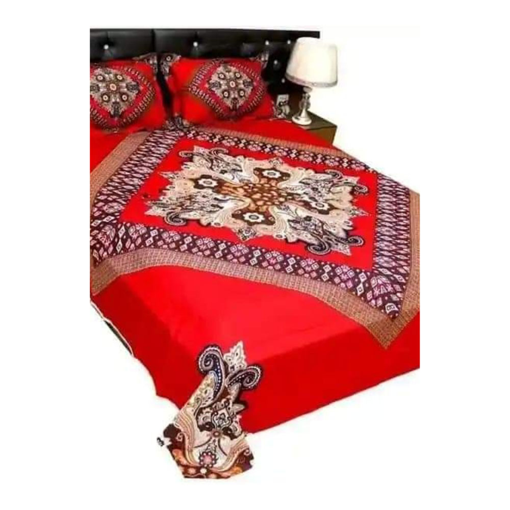 Cotton Bedsheet with Pillow Covers - king Size - 2502011