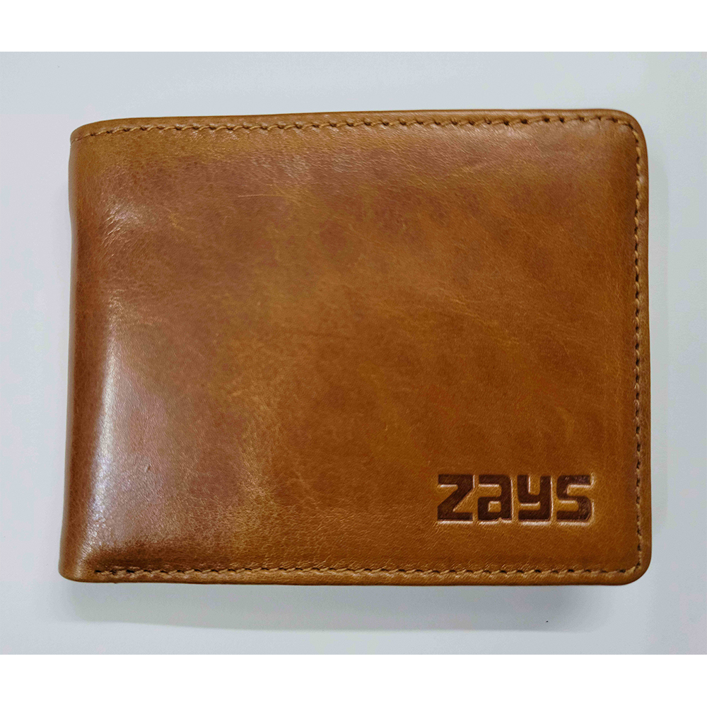 Zays Leather Short Wallet - WL18 - Chocolate