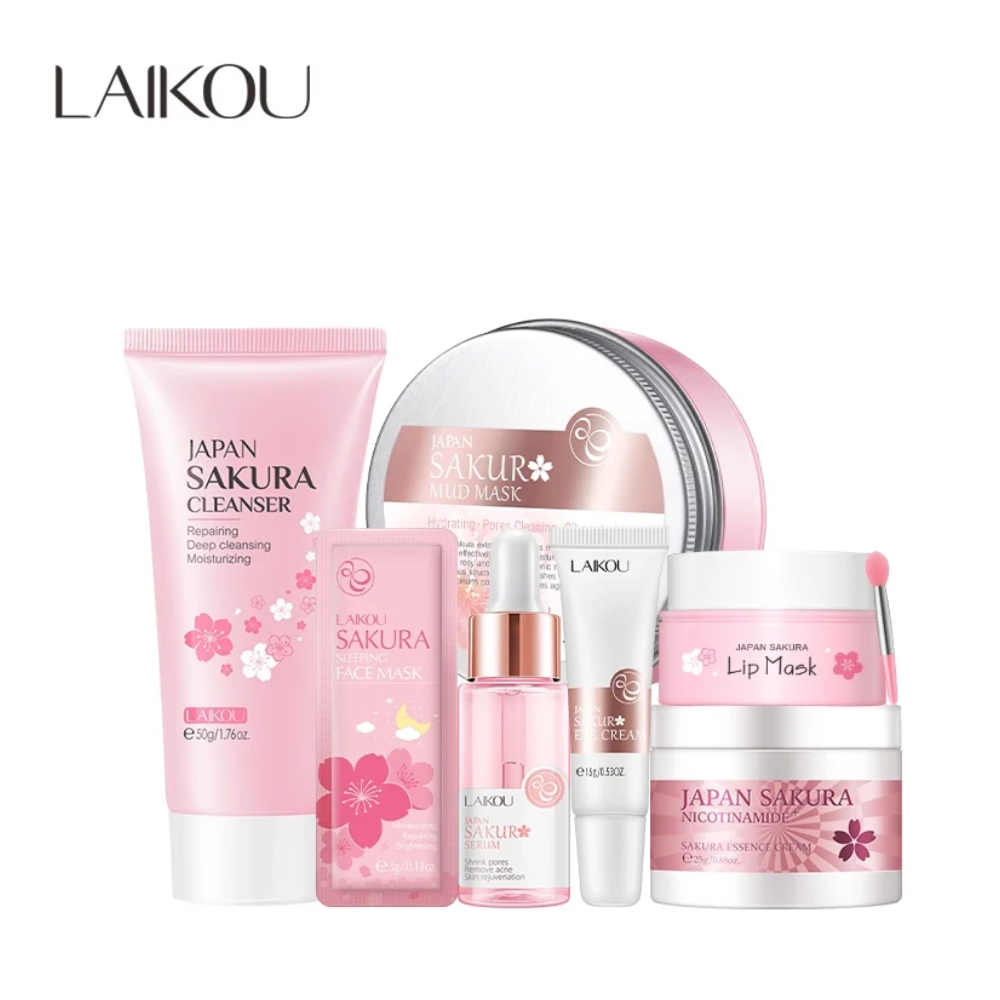 Laikou Sakura Skin Care Set – 7pcs - LB115