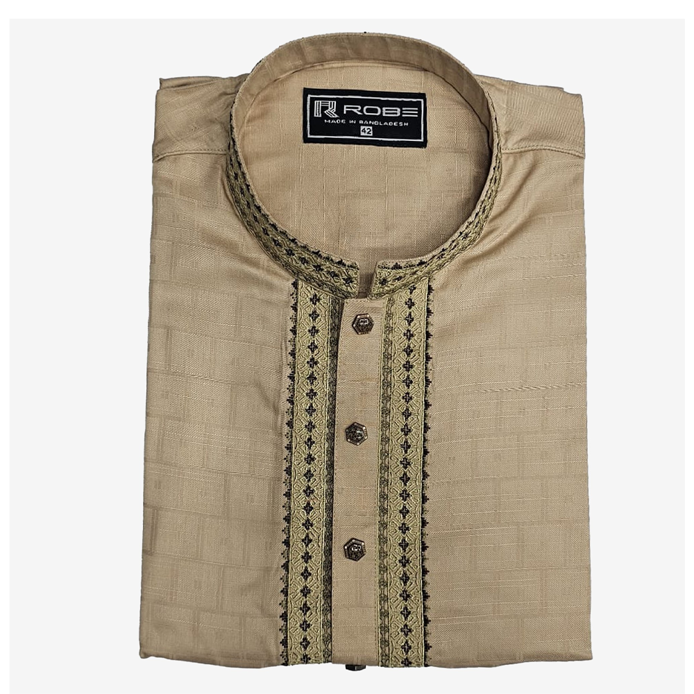 Cotton Panjabi For Men - Brown - 7688