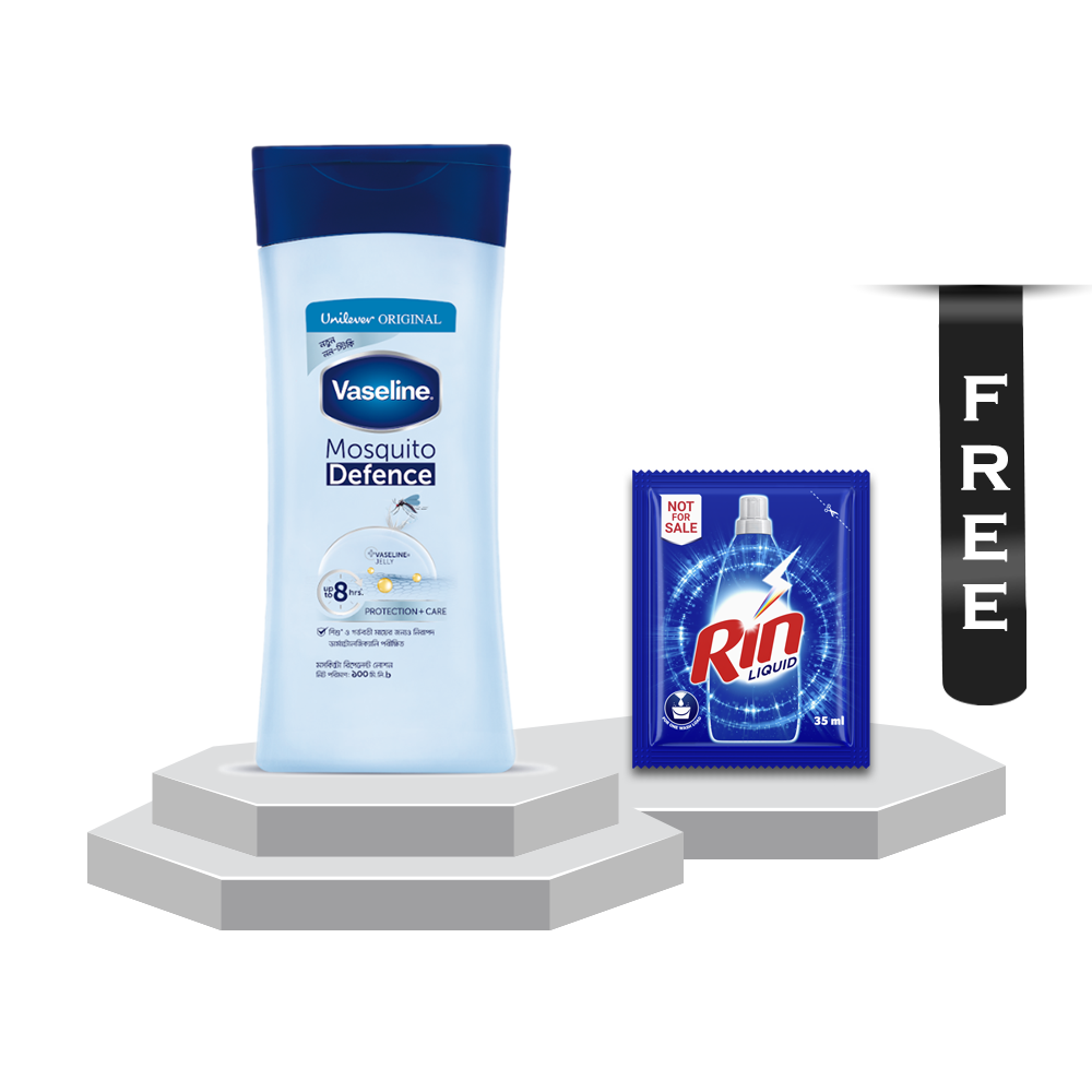 Vaseline Mosquito Defence Lotion 100ml with Rin Liquid 35ml Free