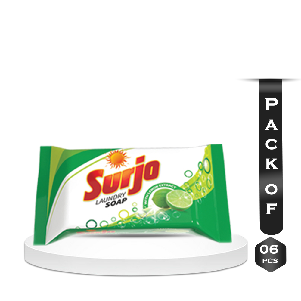 Pack of 6 Surjo Laundry Soap - 130gm