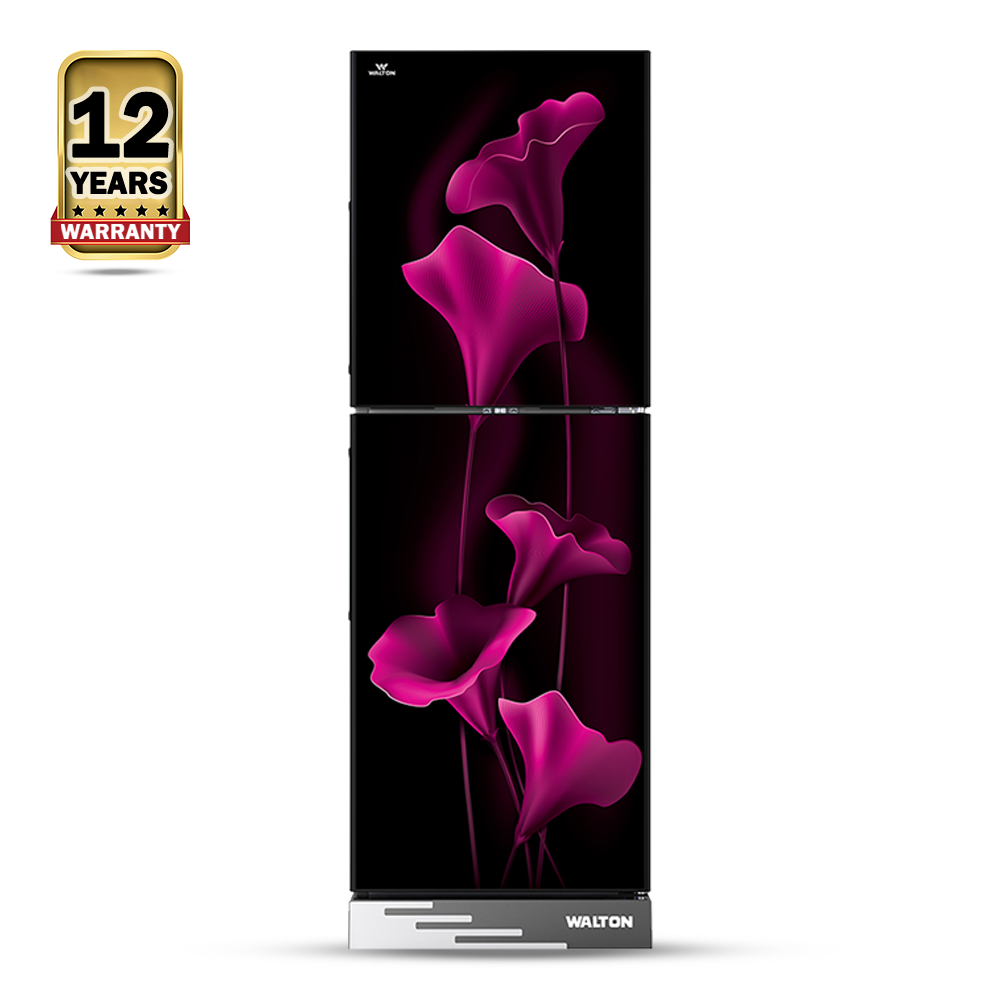 Walton Refrigerator WFA-2D4-GDXX-XX-Frost - 229 Litre - Magenta Flower Print 