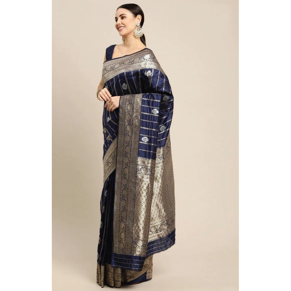 Silk Printed Saree With Blouse Piece For Women - MN-708