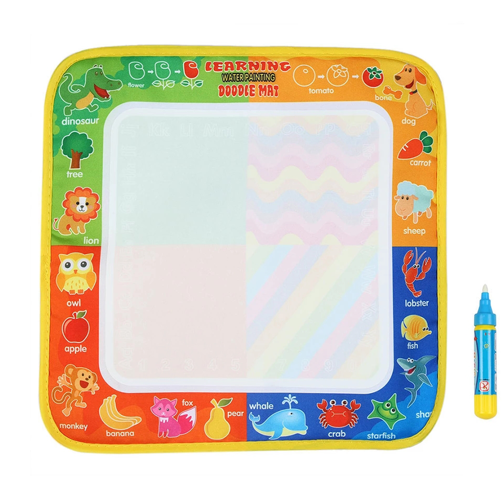 Water Writing Mat with Magic Pen Doodle ToyWater Drawing Mat - Yellow