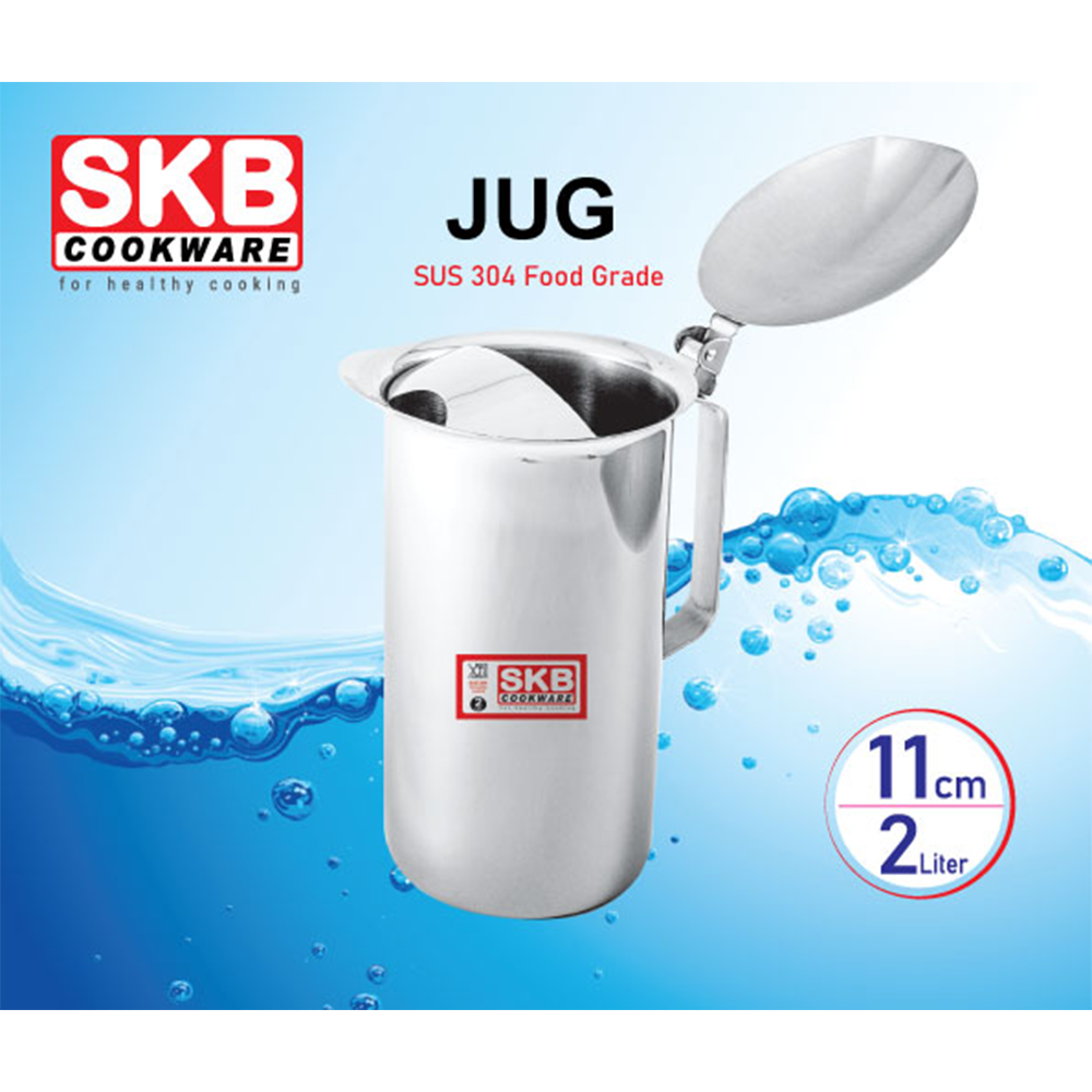 Jug With Lid - 2 Liter - Silver - WA 0006