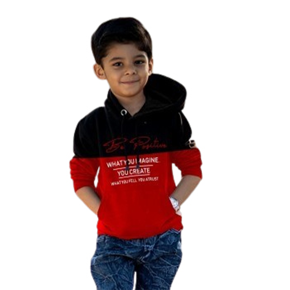 Cotton Winter Hoodie For Kids - Multicolor - BH-22