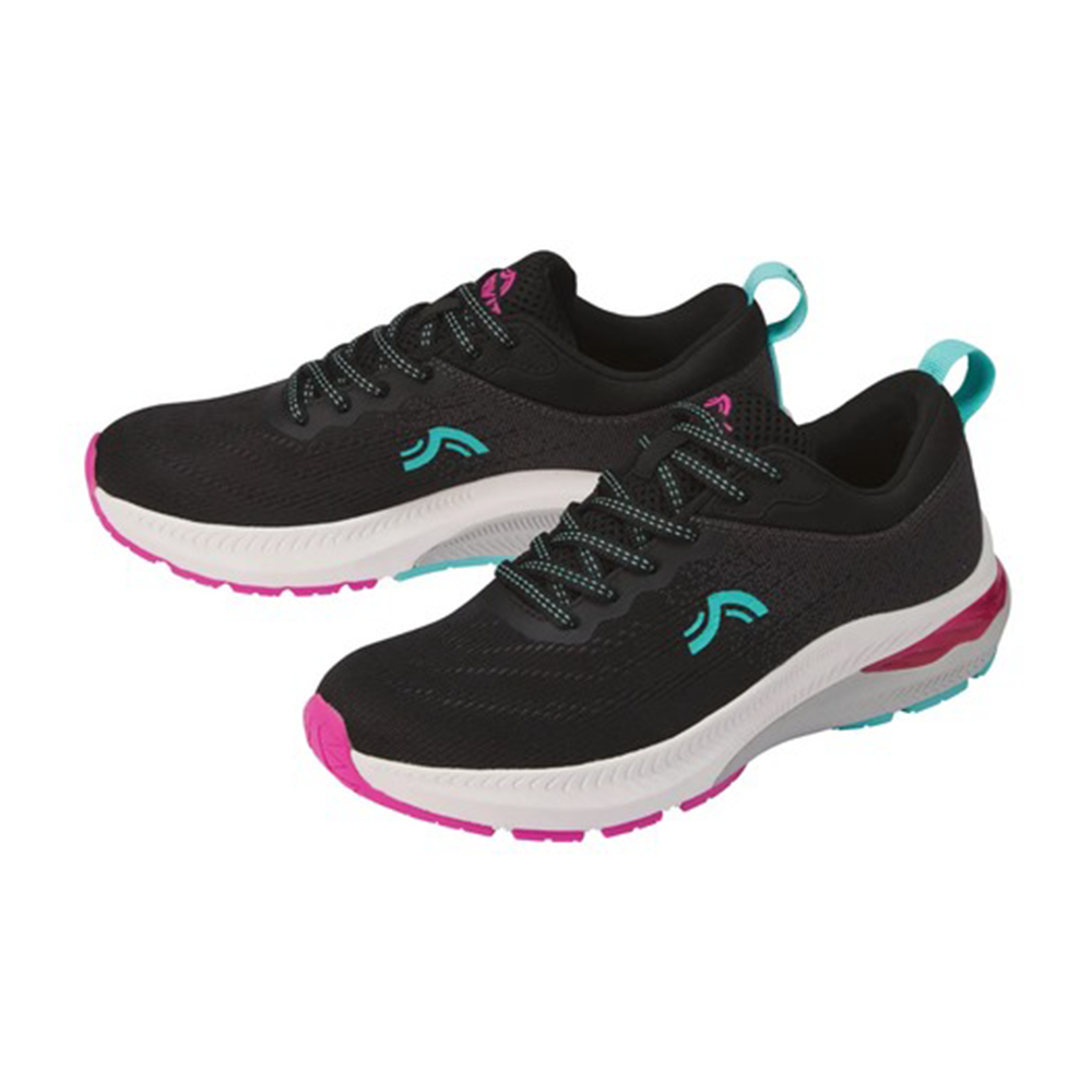 Crivit Premium Running Trainers Lace Up Sneaker Shoes For Women - Black - EFS-234