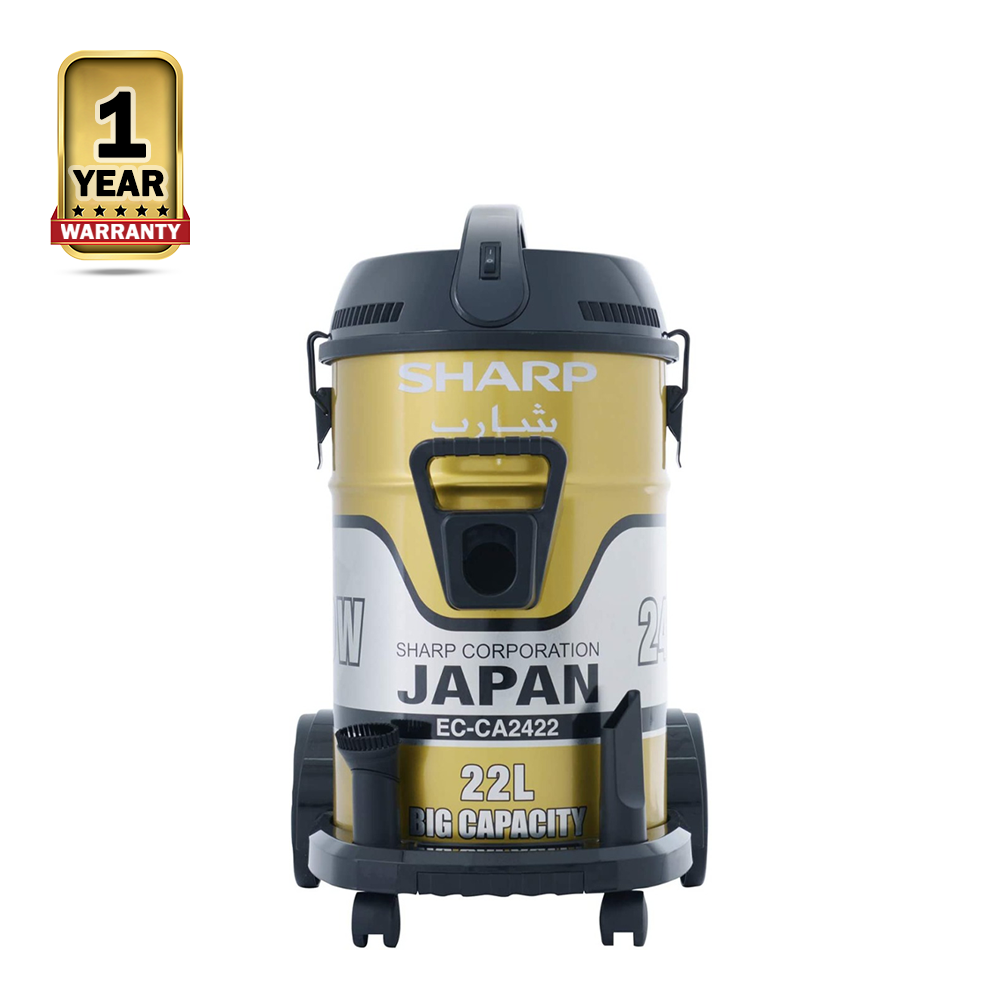 Sharp EC-CA2422-Z Vacuum Cleaner - 22 Liter - Yellow