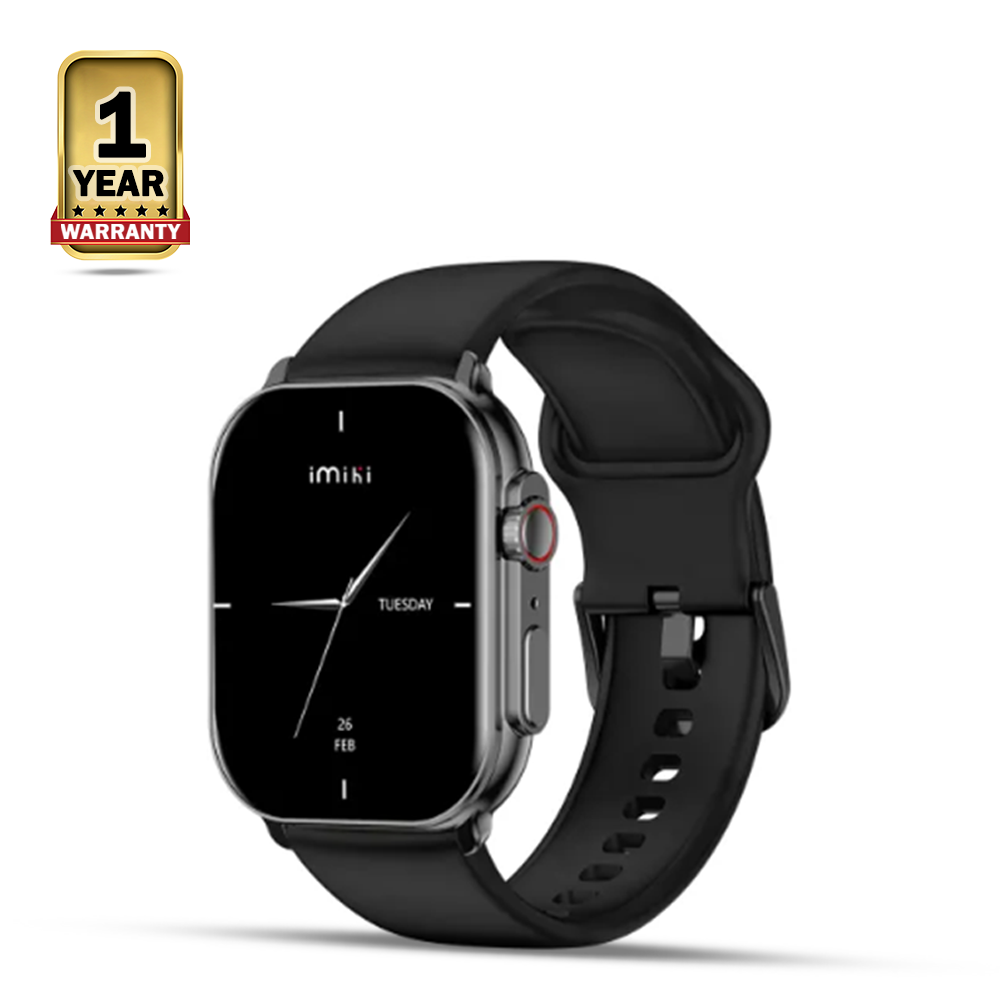 Imilab IMIKI SF1 Bluetooth Calling Smart Watch - 2.01 Inch - Black 