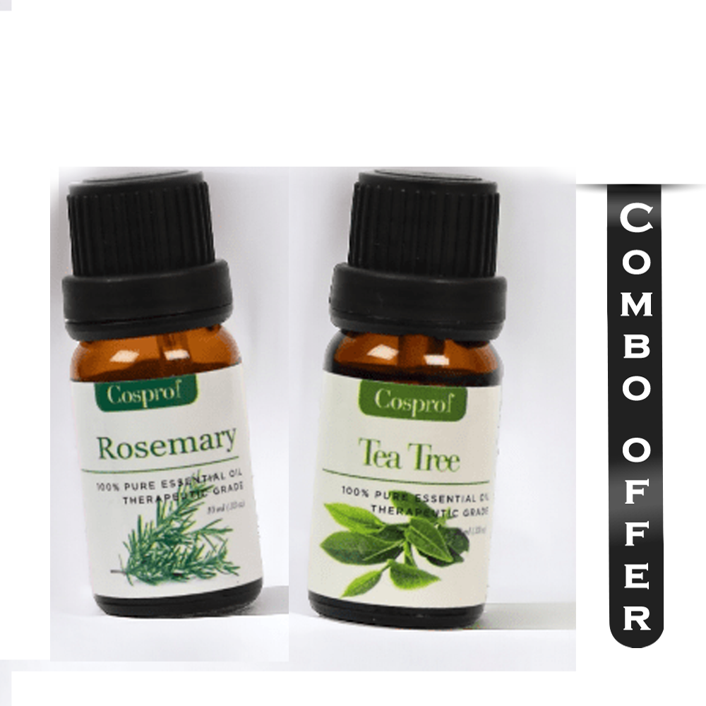 Combo of Cosprof Rosemary - 10ml And Tea Tree Essential Oil - 10ml