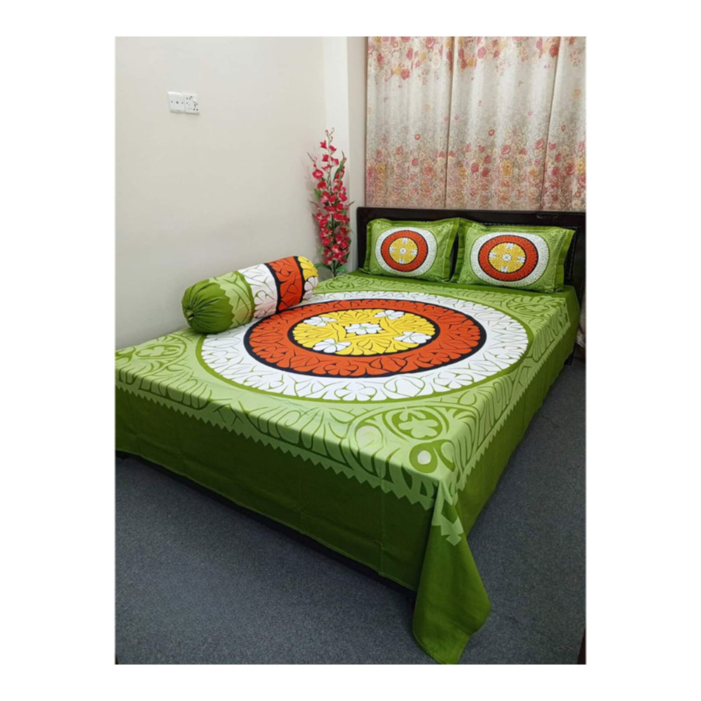 Cotton Bedsheet with Pillow Covers - king Size - 2502008