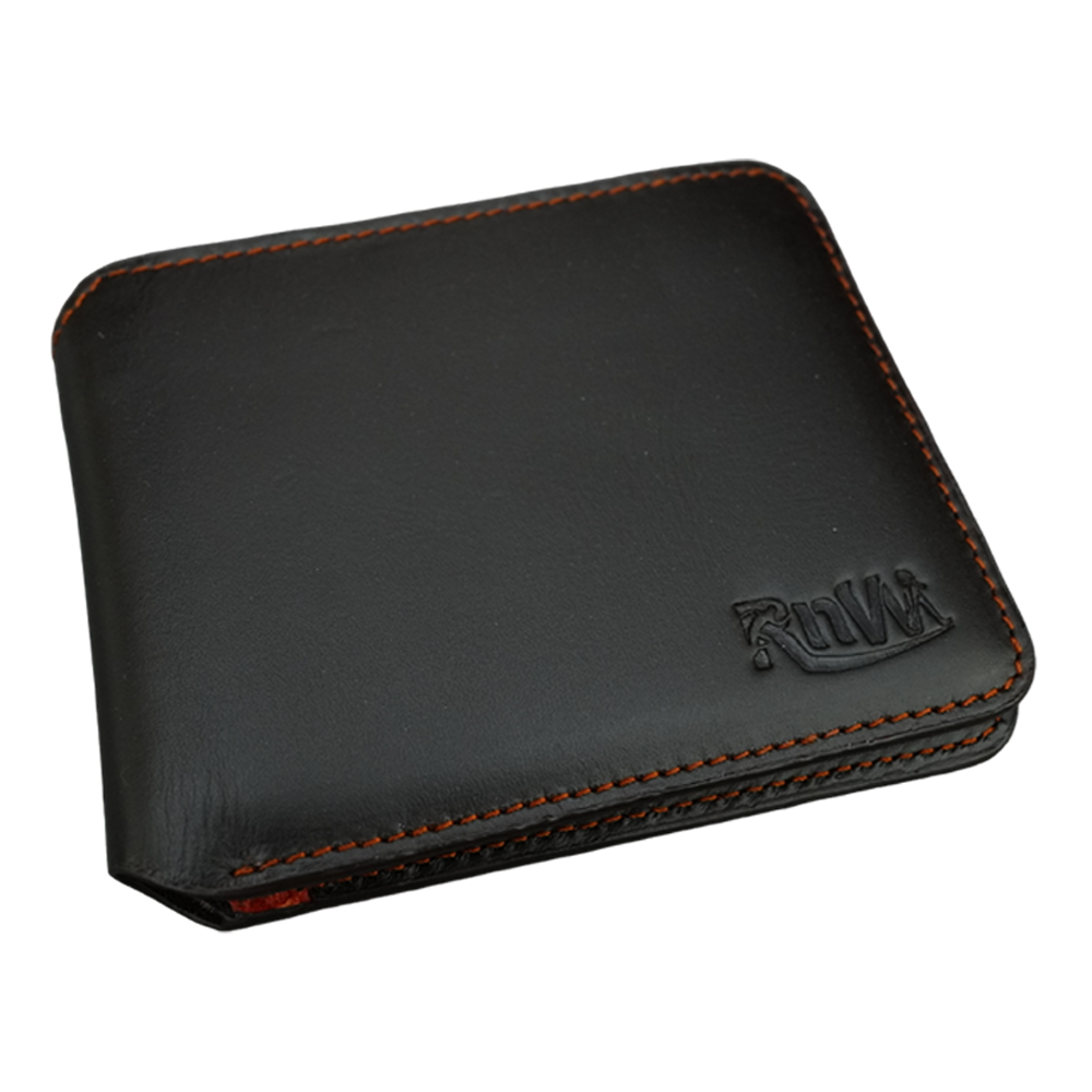 Rnw Leather Slim Wallet For men- Black - RIM-CP-010-BW