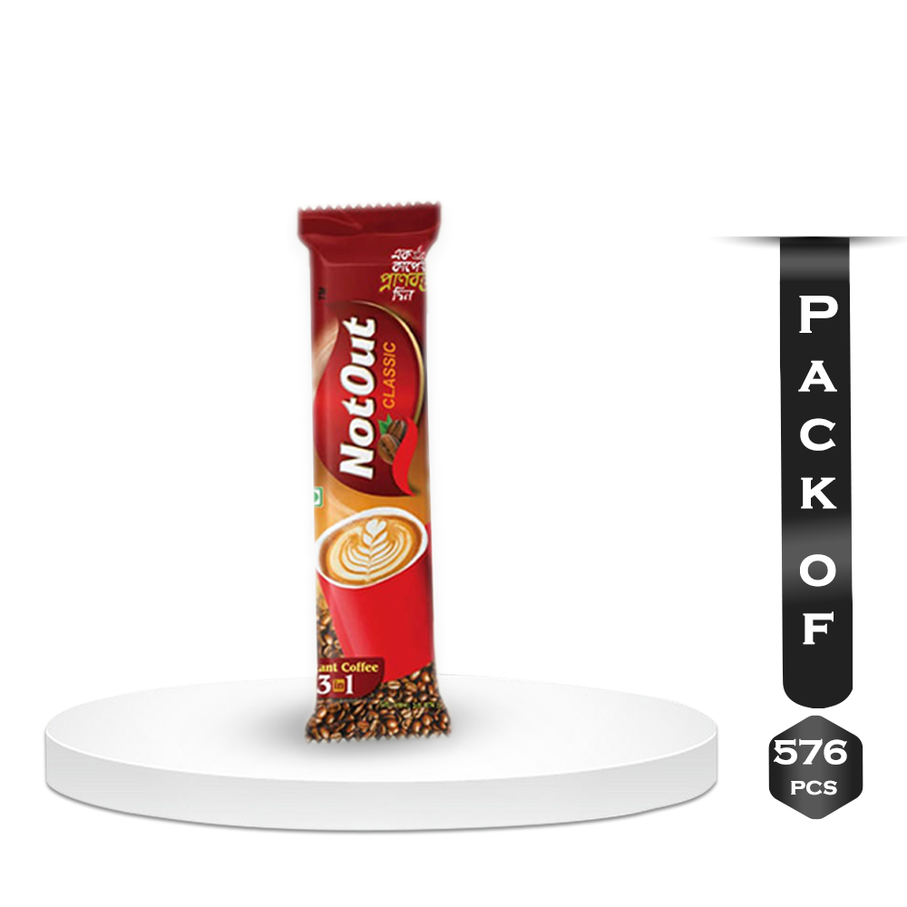 Pack of 576 Pcs NotOut Instant Coffee Tube - 13gm
