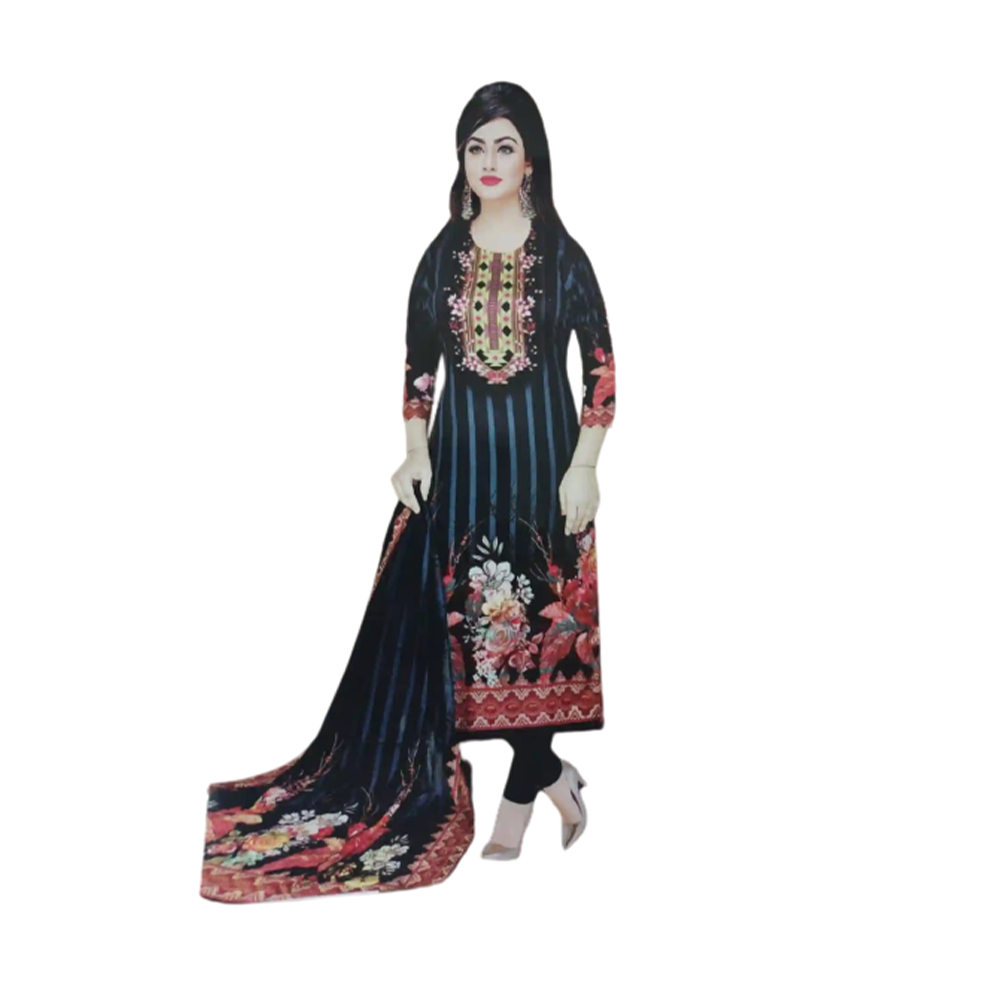 Unstiched Pakistani Printed Lawn Three Piece