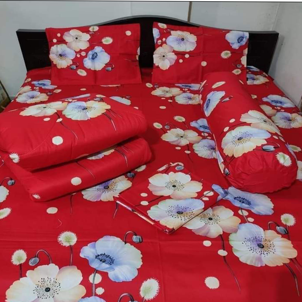 Twill Cotton King Size Comforter - Red - CM-T06