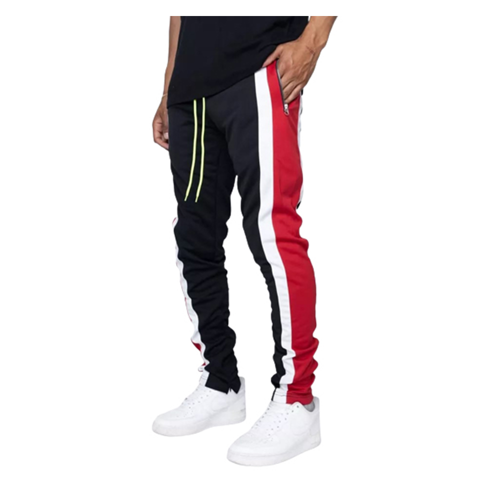 Polypropylene Joggers For Men - Black And Red - TJ-18